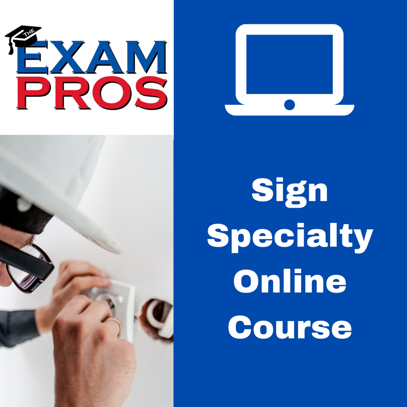 Sign Specialty Contractor Online Home Study Course