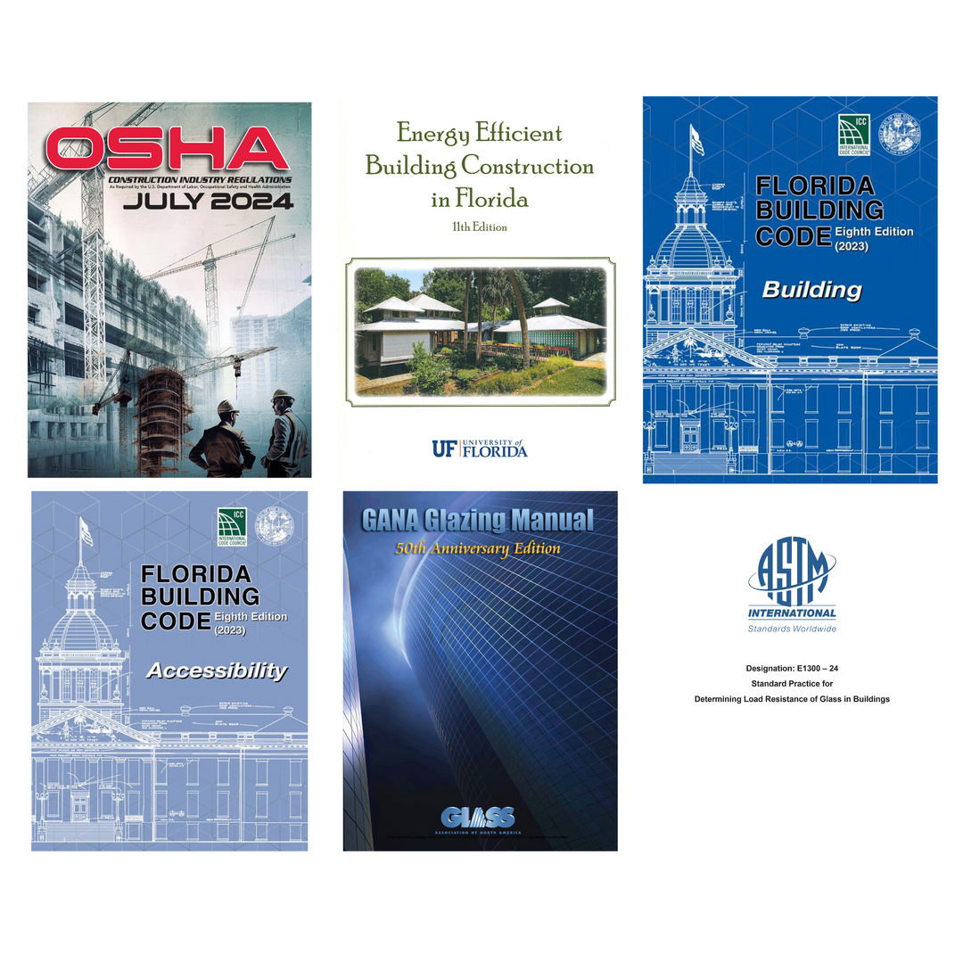 Florida Glass & Glazing Exam Prep: Complete Book Set | Guaranteed