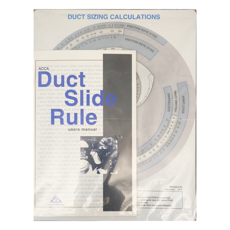 ACCA Duct Slide Rule, Duct Sizing Calculations