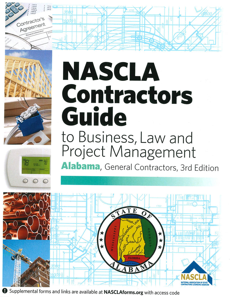 Alabama NASCLA Accredited Commercial General Building Contractor Examination Book Package