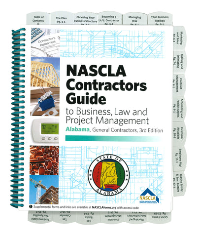 Alabama NASCLA Business, and Project Management for Contractors, General Contractors, 3rd Edition