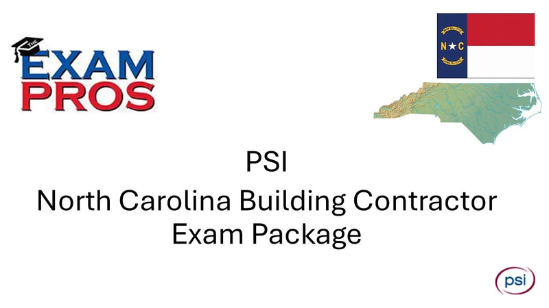 PSI  North Carolina Building Contractor Examination Book Package