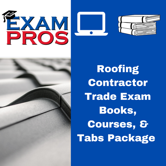 Roofing Contractor Trade & Business Exam Books, Tabs & Course